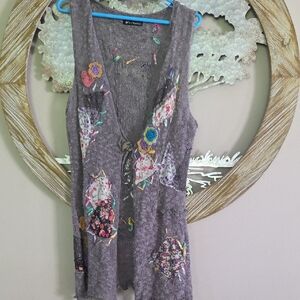 Patchwork Sweater Vest